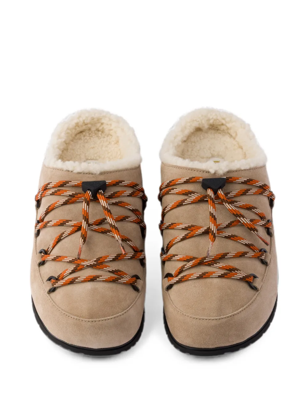 Prada Suède muiltjes Beige