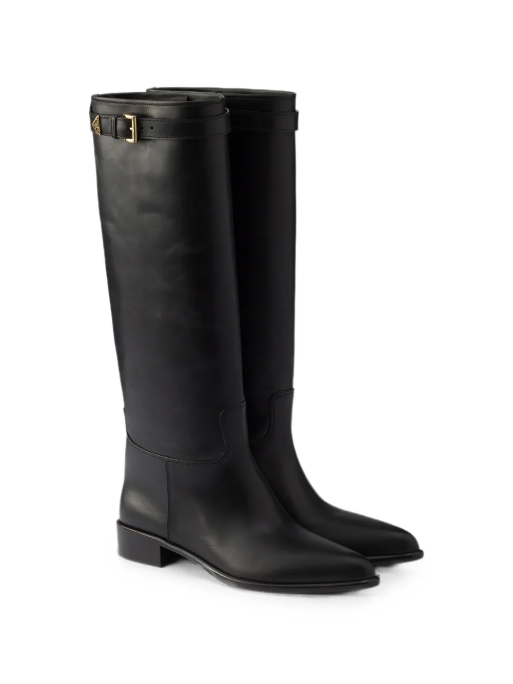 Prada Leren laarzen Zwart