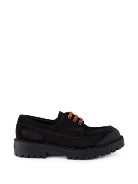Prada waxed suede lace-up shoes