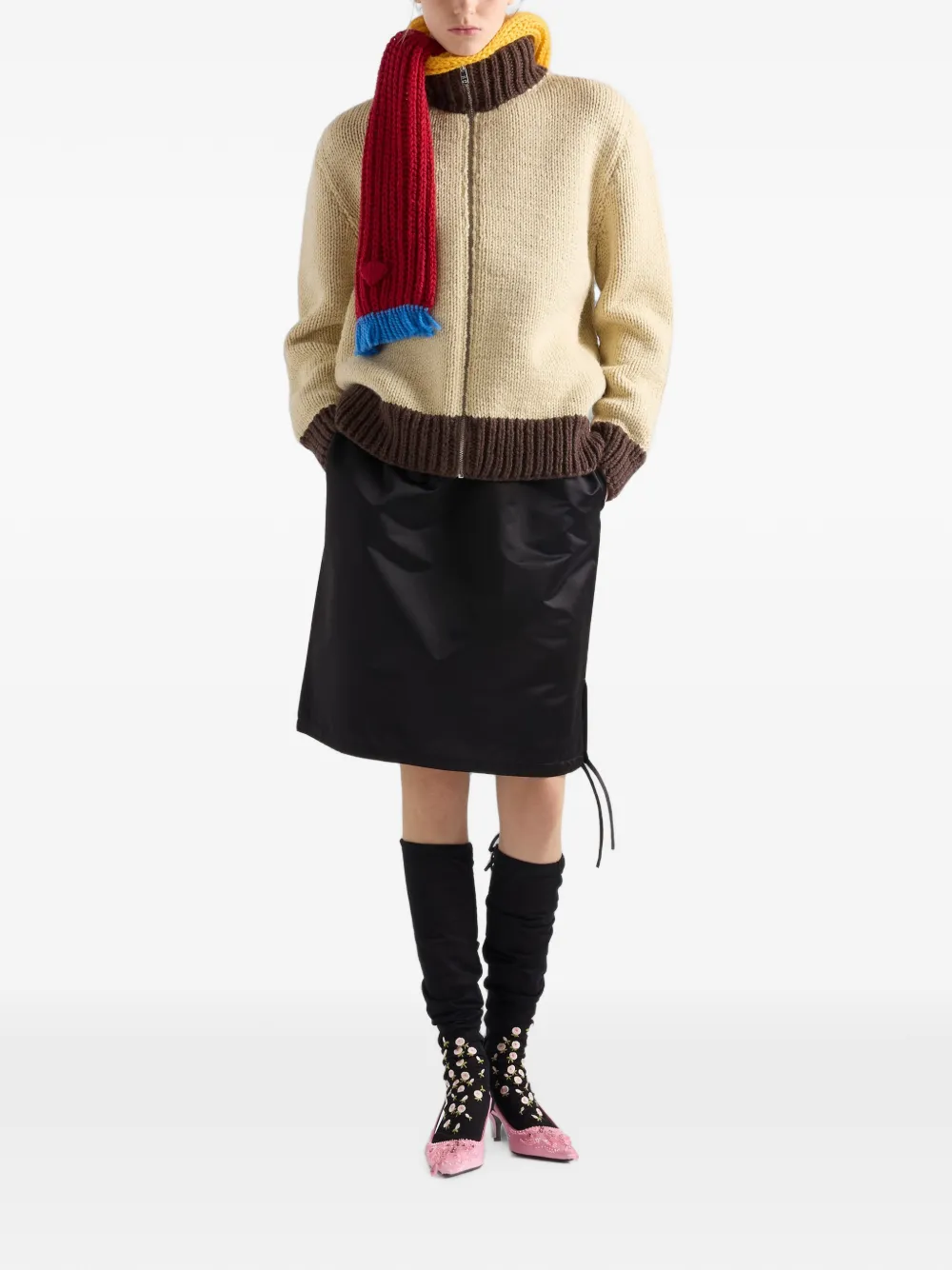 Prada Satijnen rok Zwart