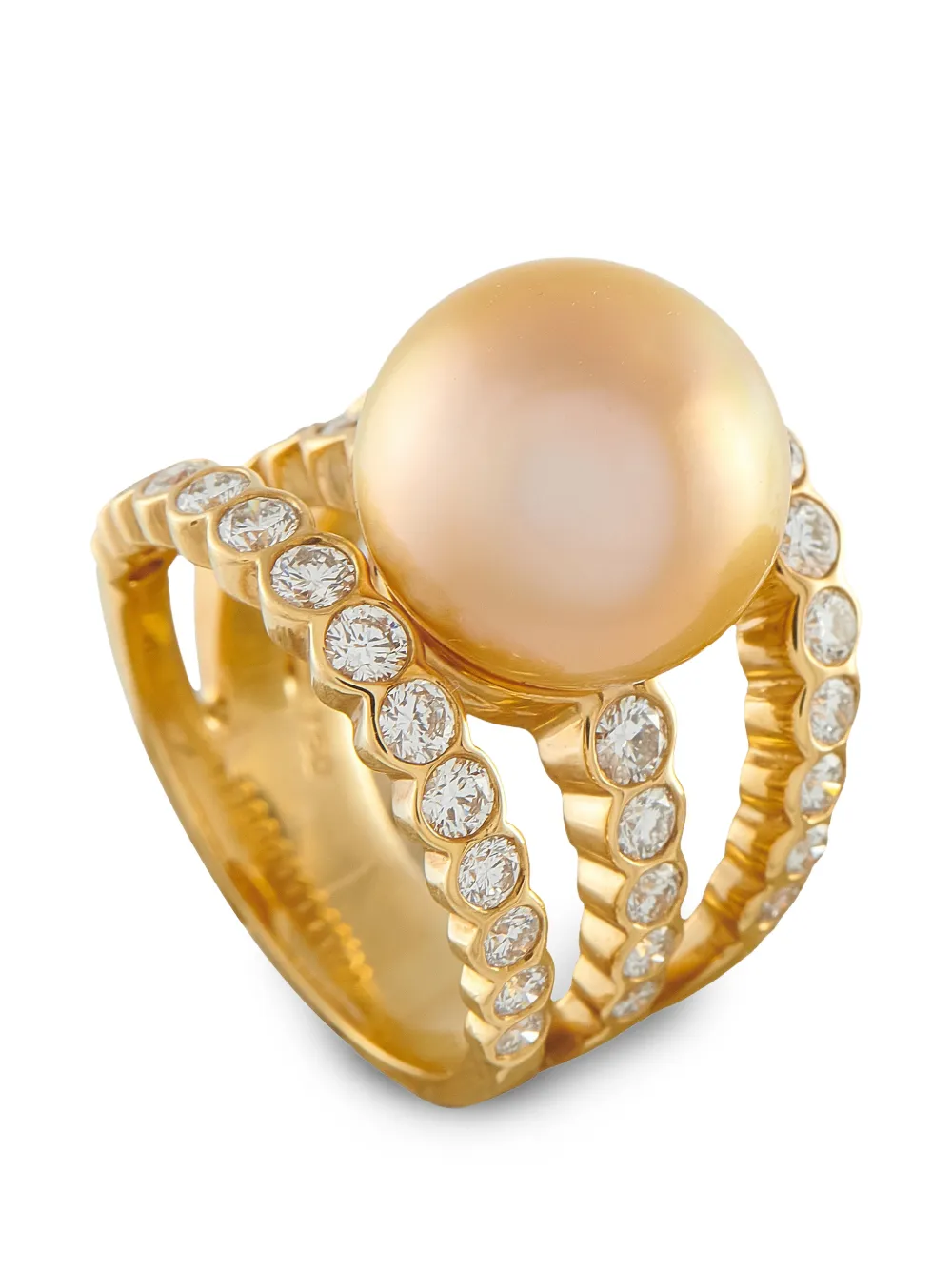 Assael cocktail pearl and diamond ring - Gold