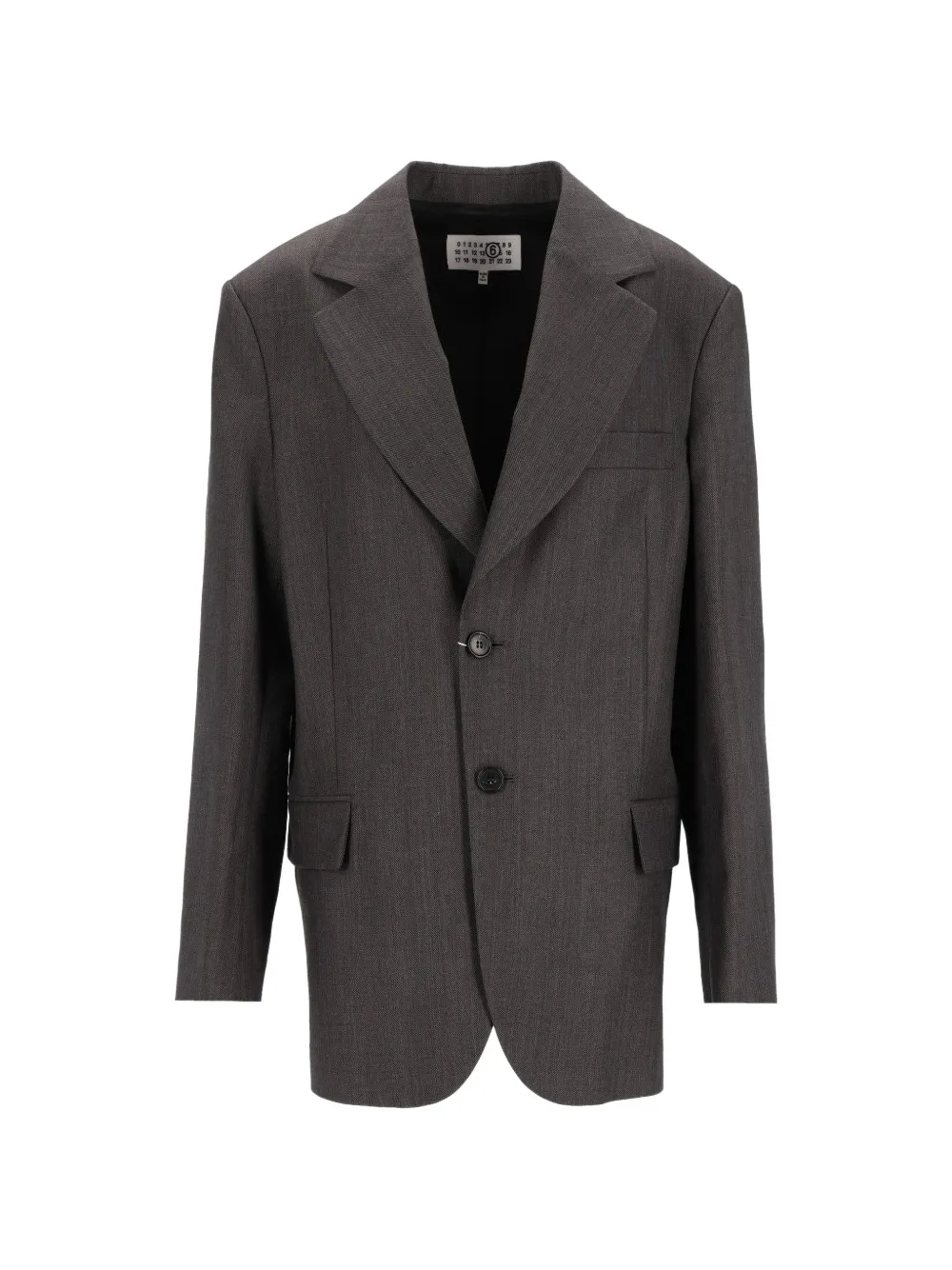 MM6 Maison Margiela notched-lapel single-breasted jacket - Grau