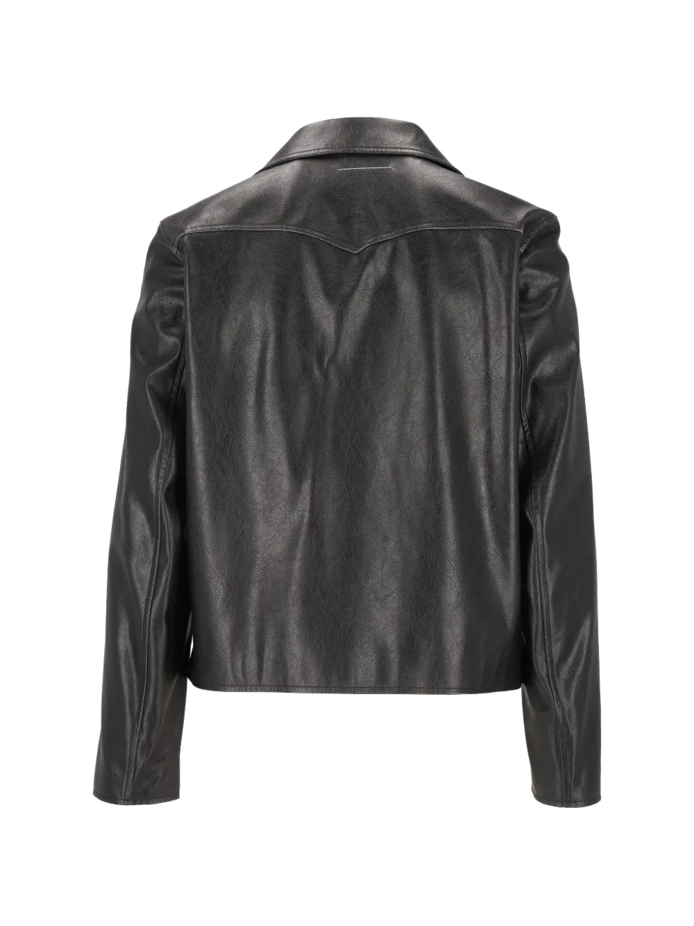 MM6 Maison Margiela Bikerjack met gekerfde revers en knopen Zwart