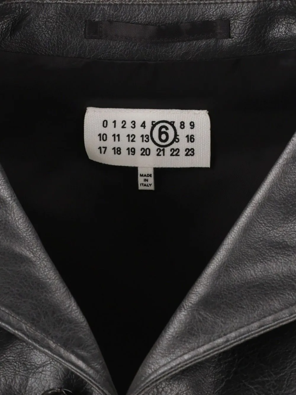 MM6 Maison Margiela Bikerjack met gekerfde revers en knopen Zwart