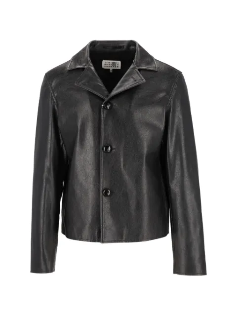 MM6 Maison Margiela button-up notched-lapel biker jacket