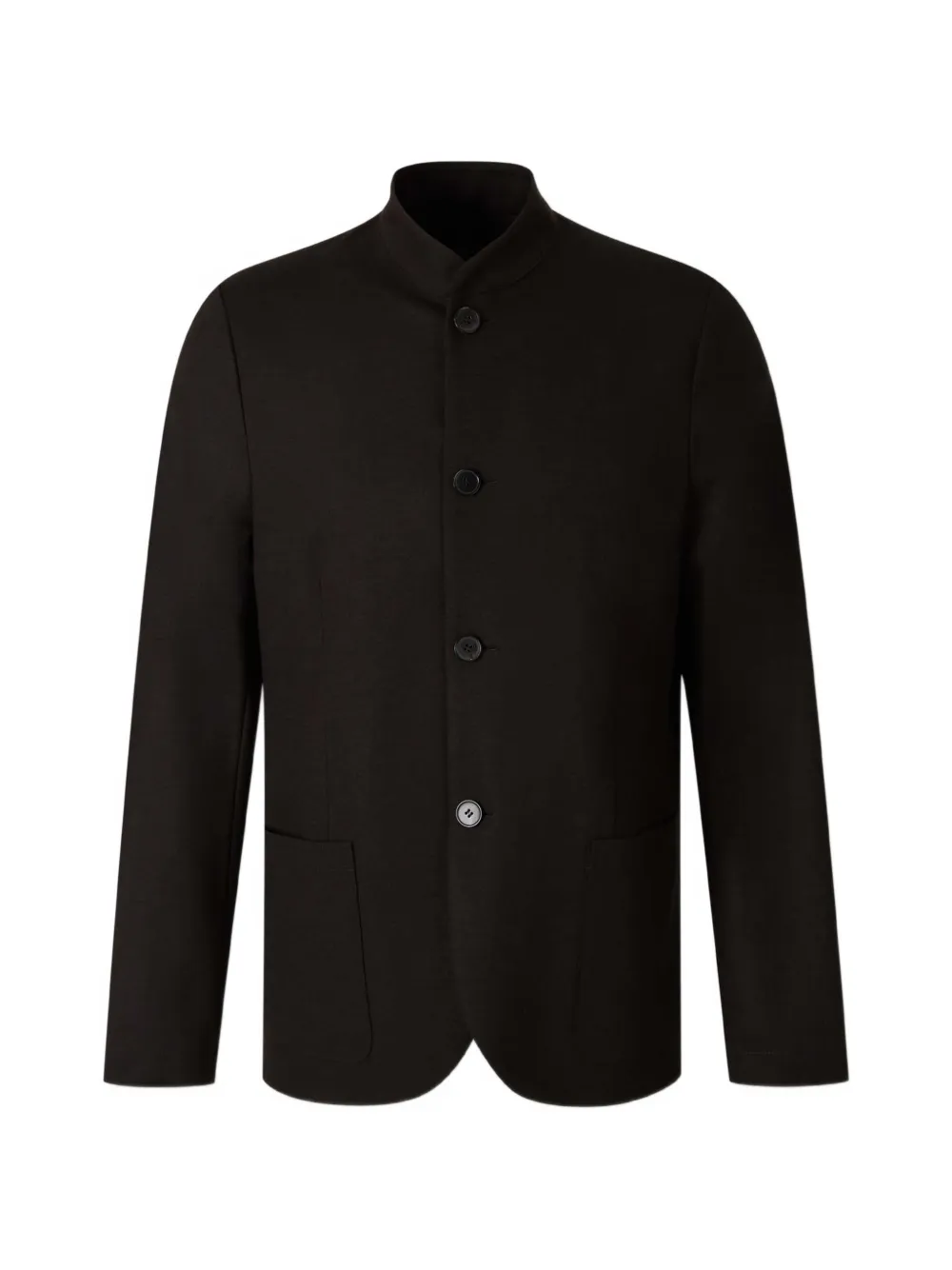 Harris Wharf London Nehru high-neck patch-pocket jacket - Nero