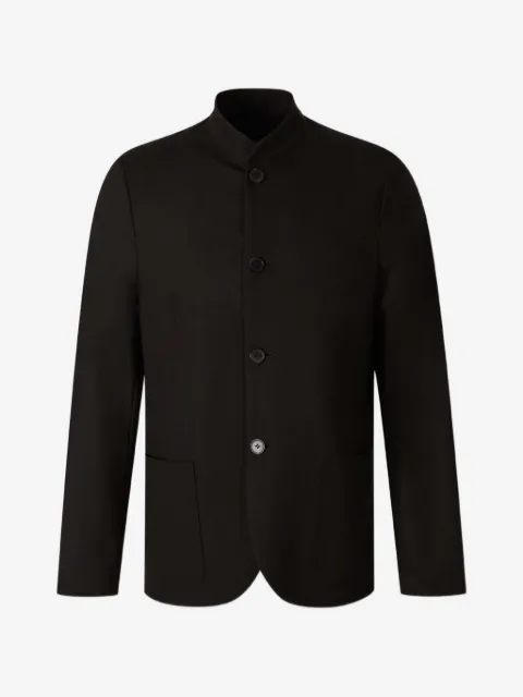 Harris Wharf London Nehru high-neck patch-pocket jacket