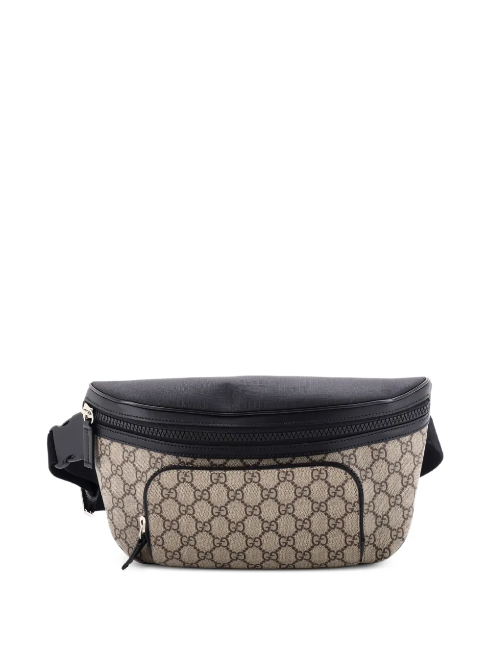 Gucci Pre-Owned GG Coated Canvas with Leather Large belt bag - Nero