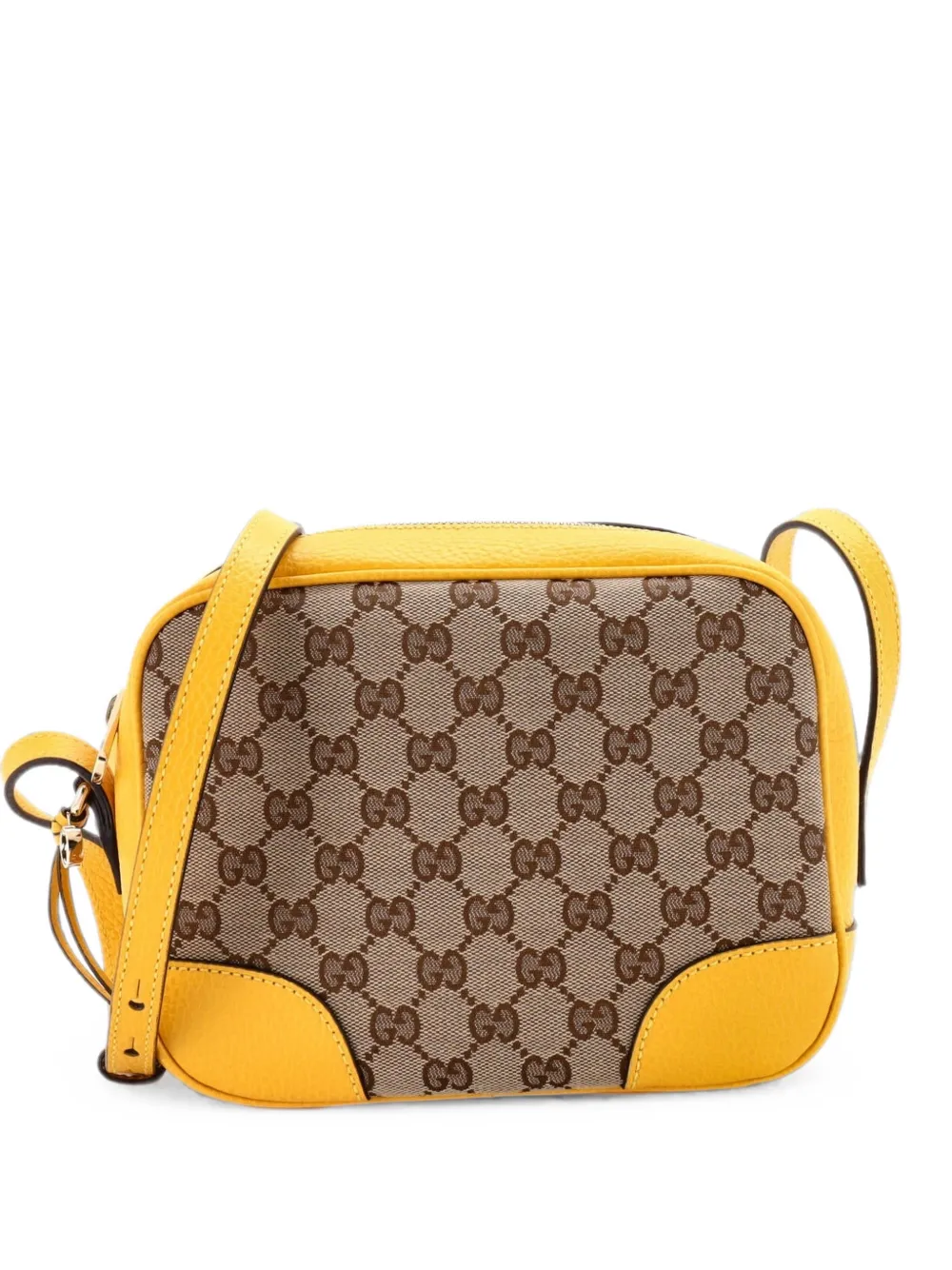 Gucci Pre-Owned Mini Bree Disco Umhängetasche aus GG-Canvas mit Leder - Gelb