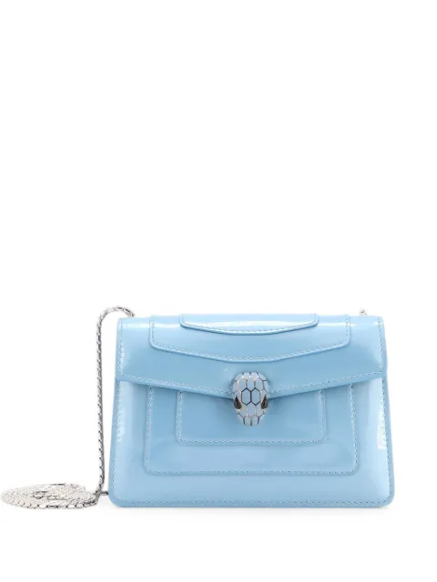 Bvlgari Pre-Owned bolsa de hombro Serpenti Forever pequeña cuadrada de charol