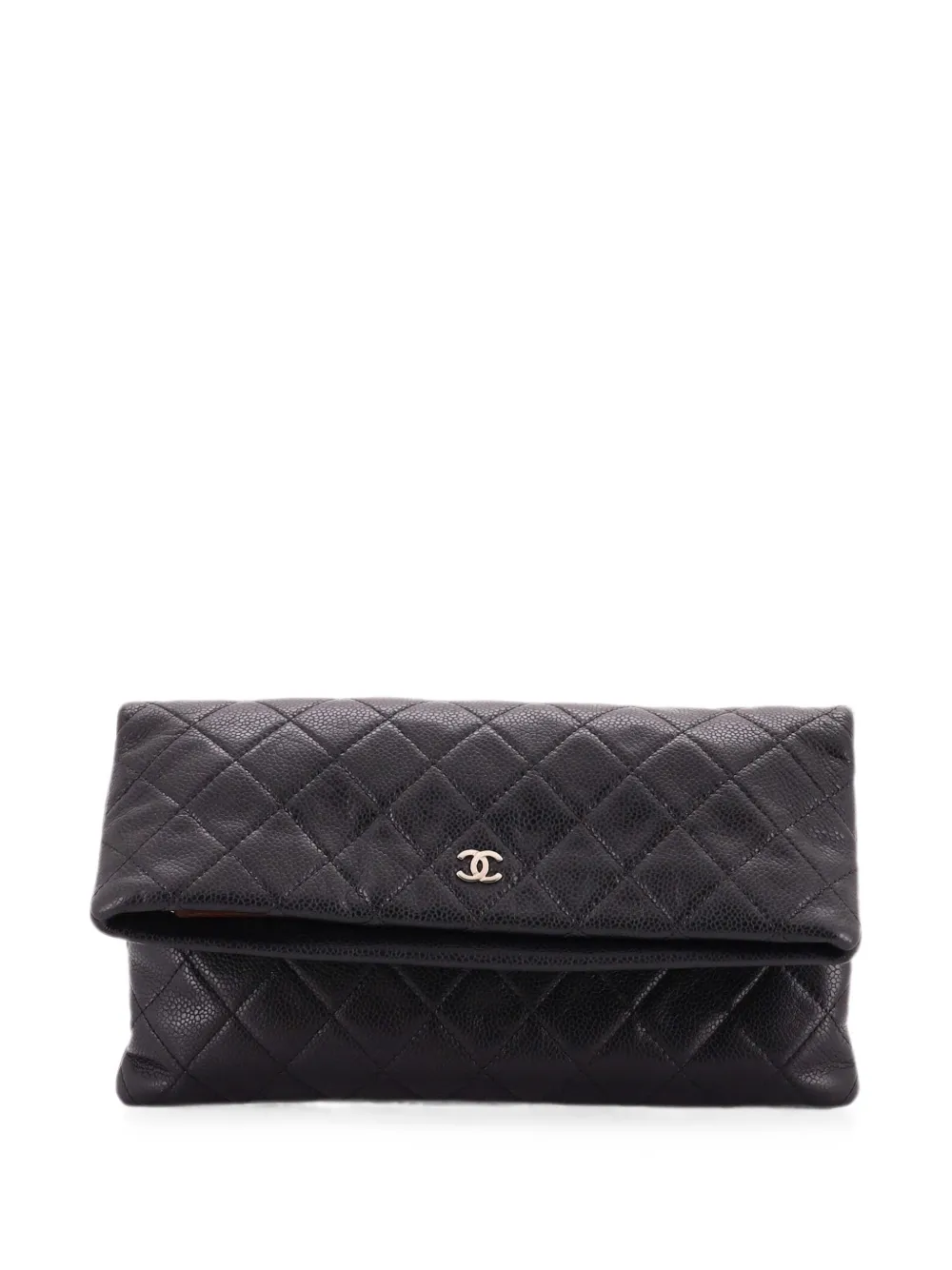 CHANEL Pre-Owned Gesteppte Clutch aus Kaviarleder - Schwarz