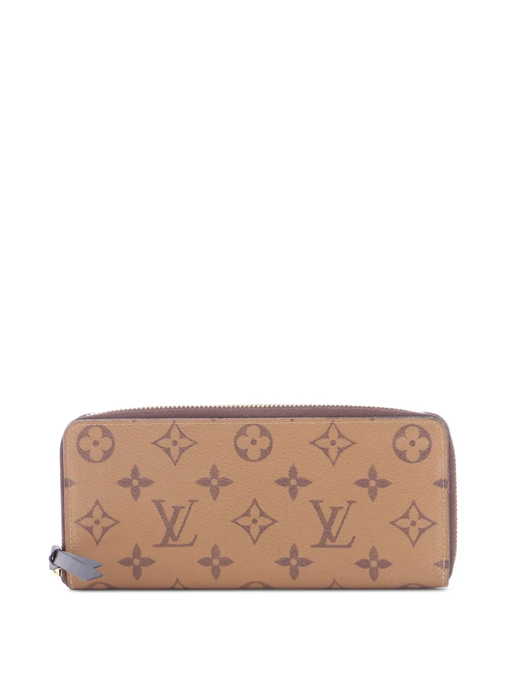 Louis Vuitton Pre-Owned Kleines Clemence Wallet Reverse Monogram Canvas-Portemonnaie - Braun