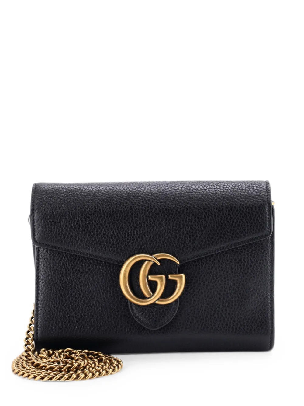 Gucci Pre-Owned GG Marmont Chain Wallet Leather Mini clutch bag - Schwarz