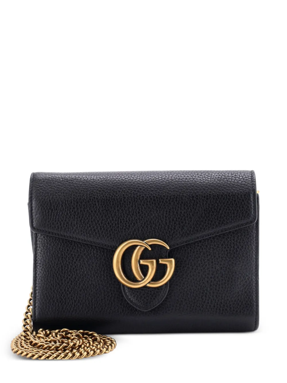 Gucci Pre-Owned GG Marmont Chain Wallet Leather Mini clutch bag - Schwarz