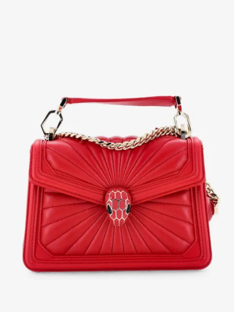 Bvlgari Pre-Owned Serpenti Diamond Blast Quilted Leather Mini shoulder bag
