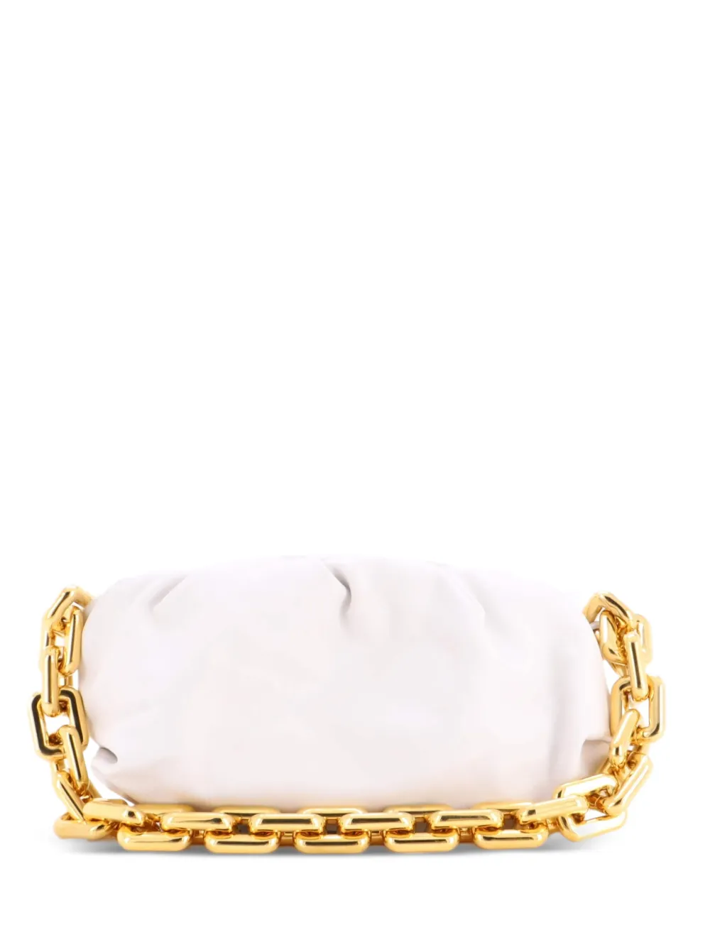 Bottega Veneta Pre-Owned The Chain Pouch Leather shoulder bag - Bianco