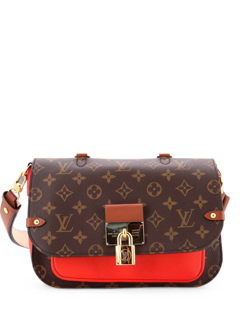 Louis Vuitton Pre-Owned Vaugirard Handbag Monogram Canvas with Leather satchel - Rosso