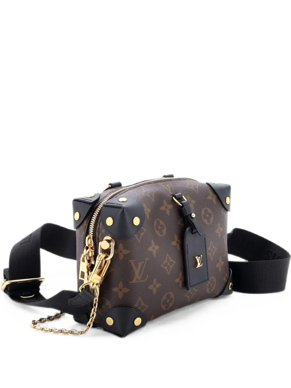 Louis Vuitton Pre-Owned Petite Malle Souple Handbag Monogram Canvas with Leather shoulder bag - Nero