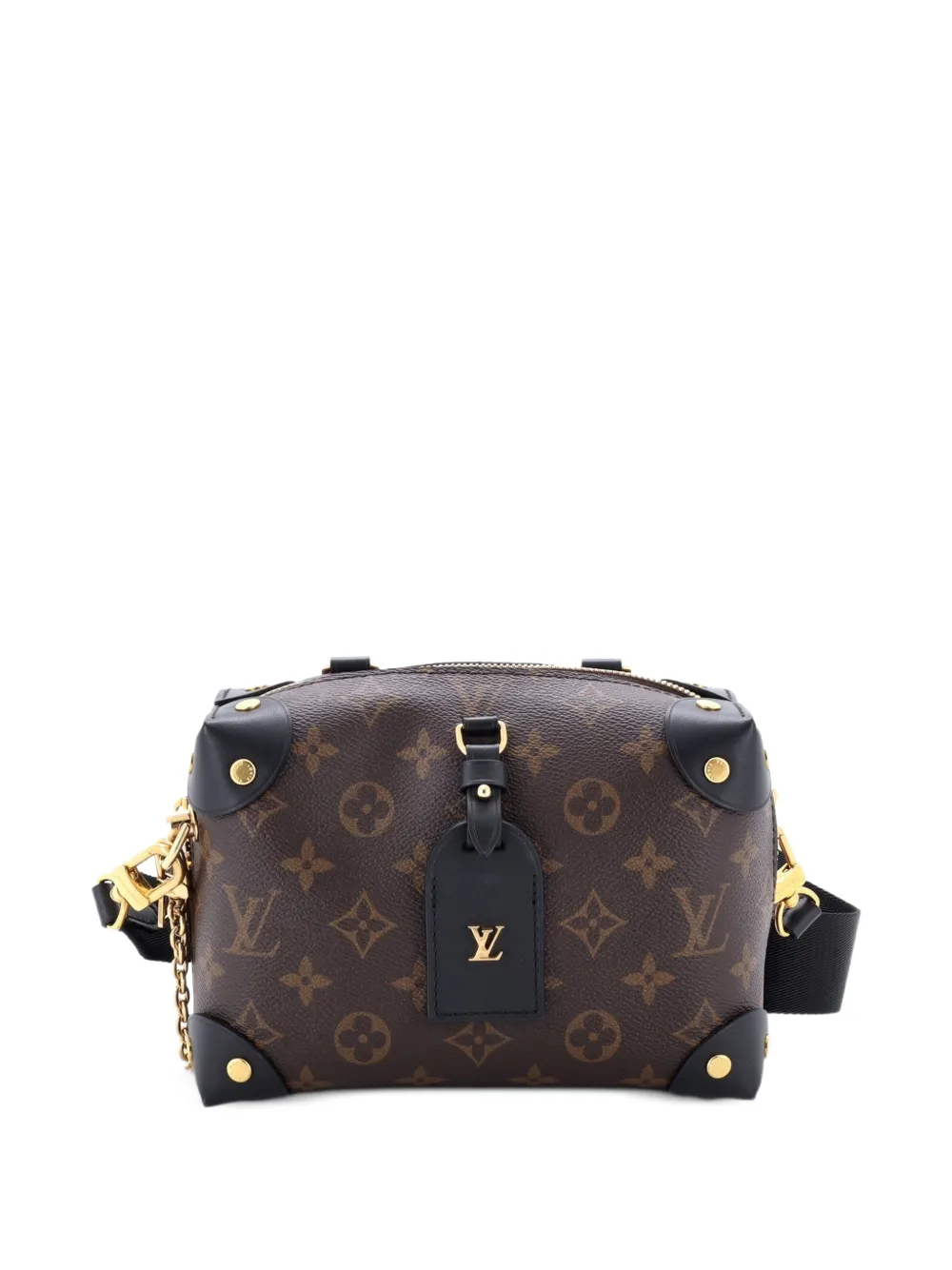 Louis Vuitton Pre-Owned Petite Malle Souple Handbag Monogram Canvas with Leather shoulder bag - Nero