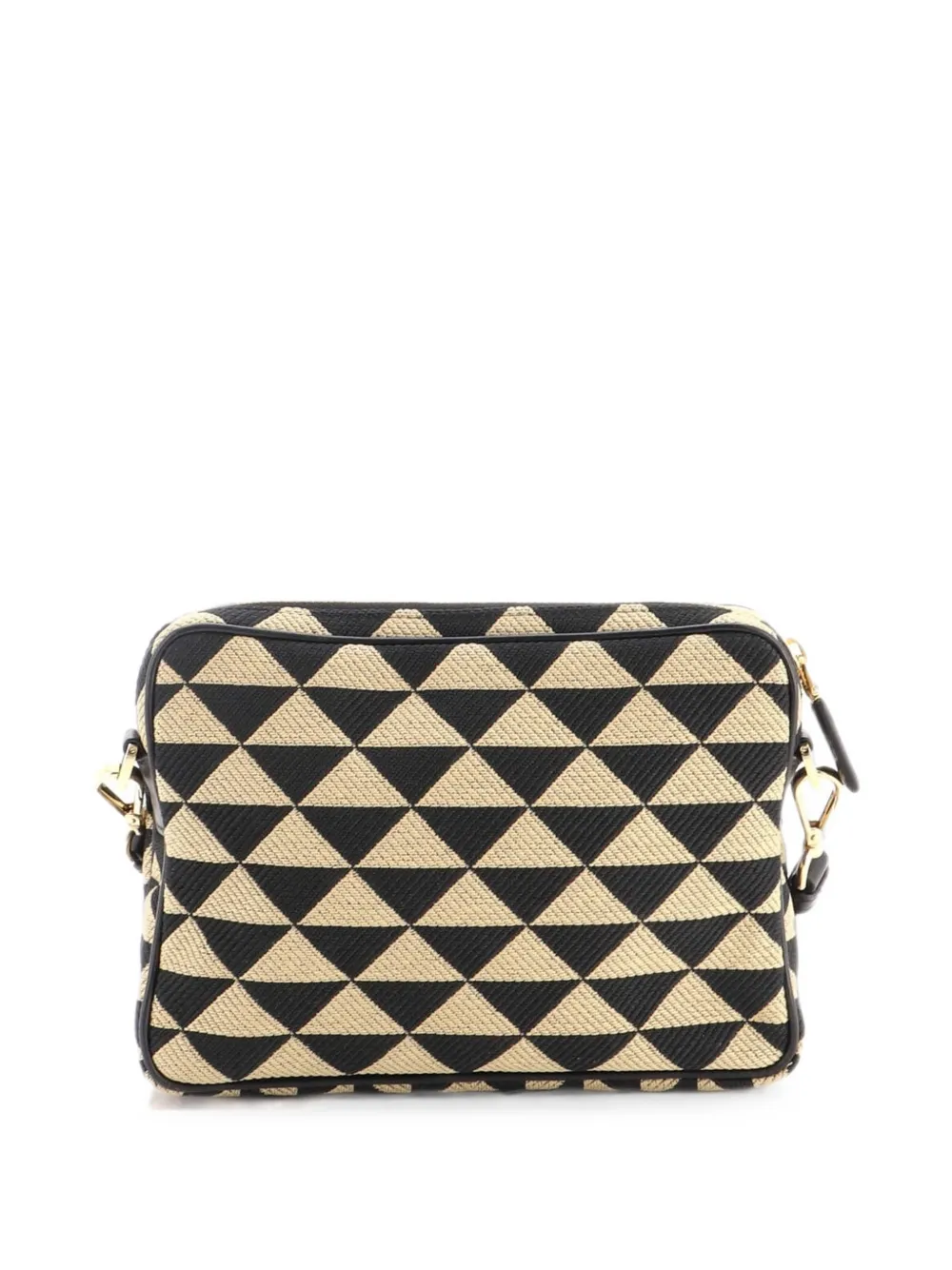 Prada Pre-Owned Symbole Front Pocket Zip Messenger Jacquard Small