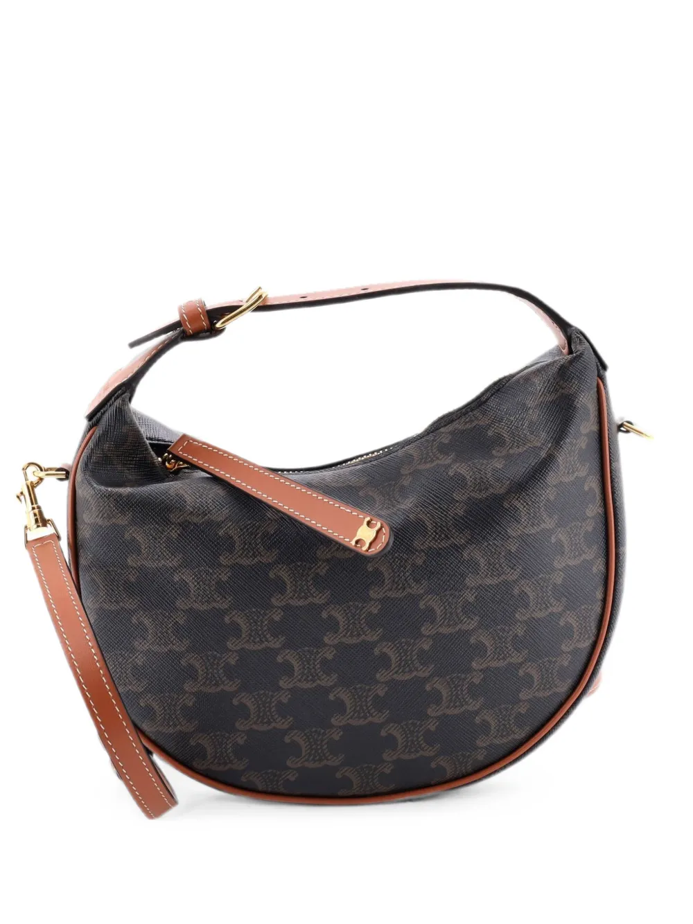 Celine Pre-Owned Lulu Bag Triomphe Coated Canvas Teen hobo bag - Braun