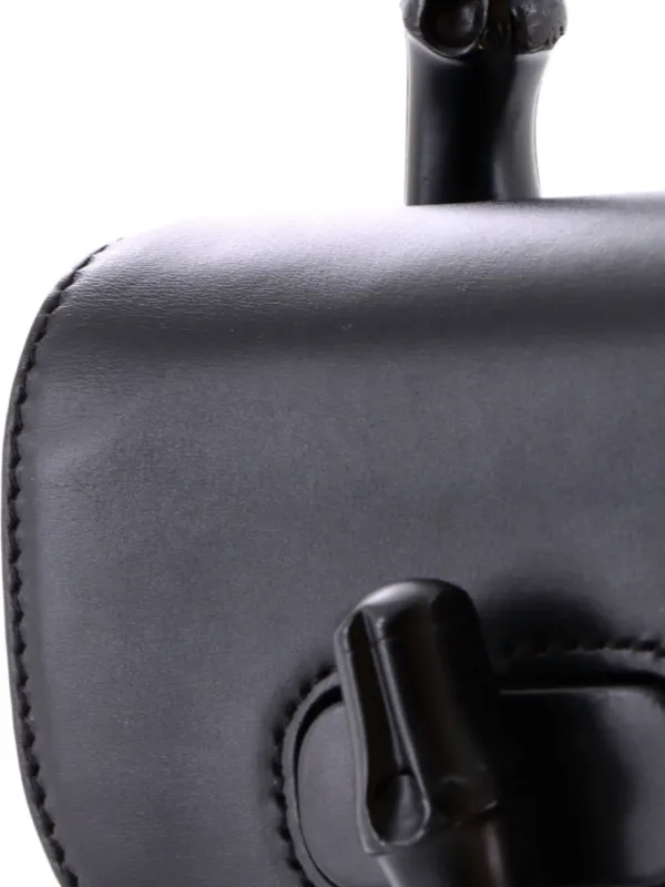 Gucci Pre-Owned バンブーハンドル ショルダーバッグ ミニ | ブラック 