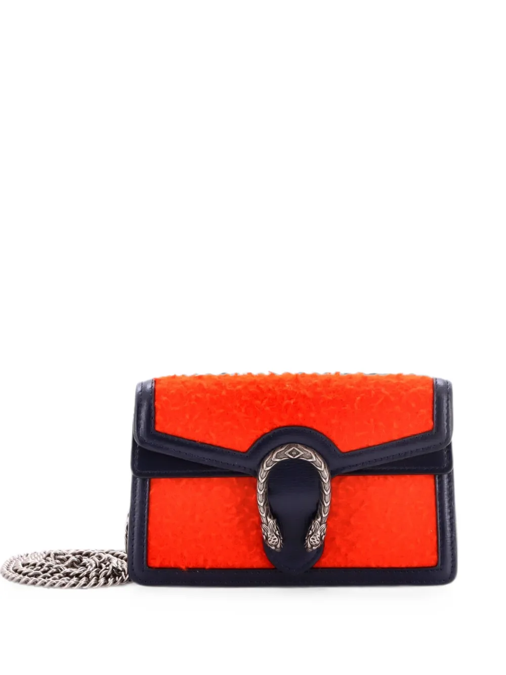 Gucci Pre-Owned Dionysus Bag Wool and Leather Super Mini crossbody bag - Blu