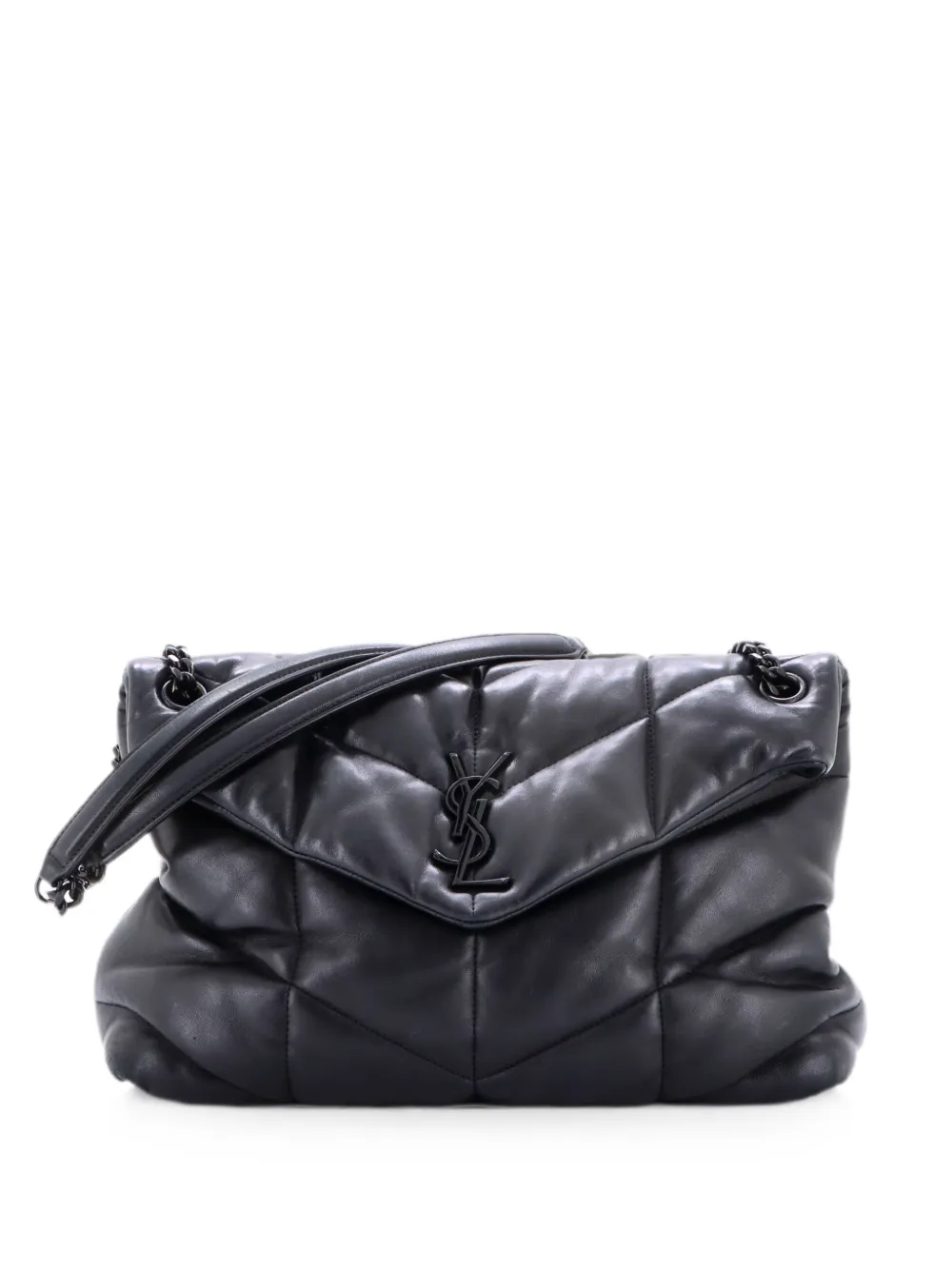 Saint Laurent Pre-Owned Loulou Puffer Quilted Leather Medium shoulder bag - Nero