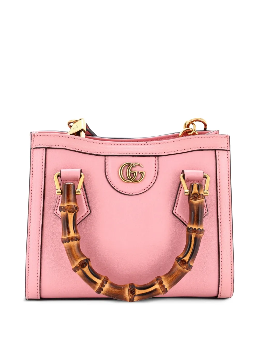 Gucci Pre-Owned Diana NM Bamboo Handle Tote Leather Mini crossbody bag - Rosa