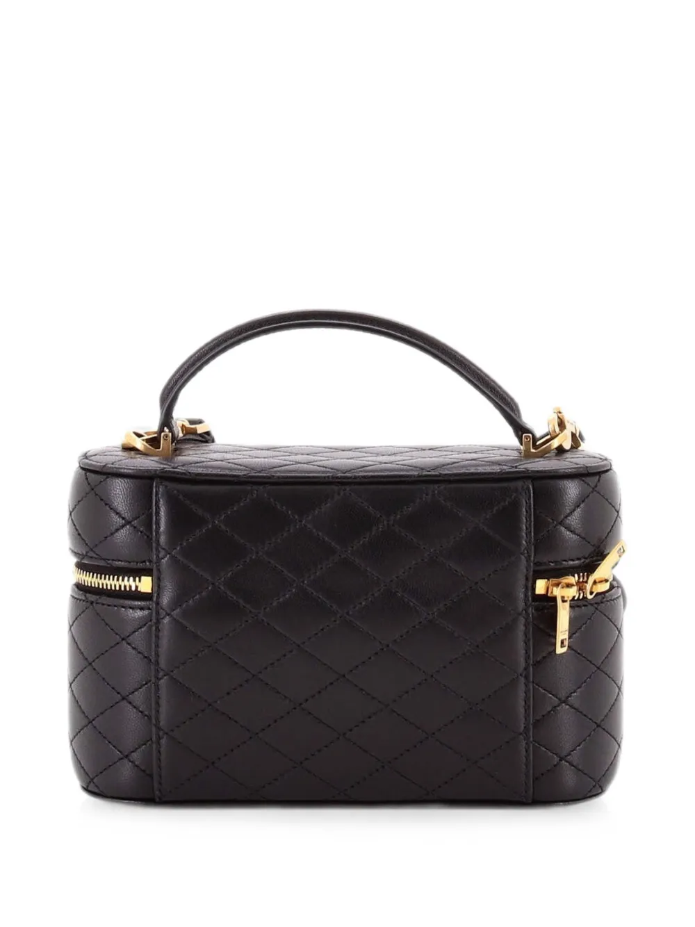 Saint Laurent Pre-Owned Gaby Zip Around Vanity Bag Quilted Leather Mini satchel - Nero