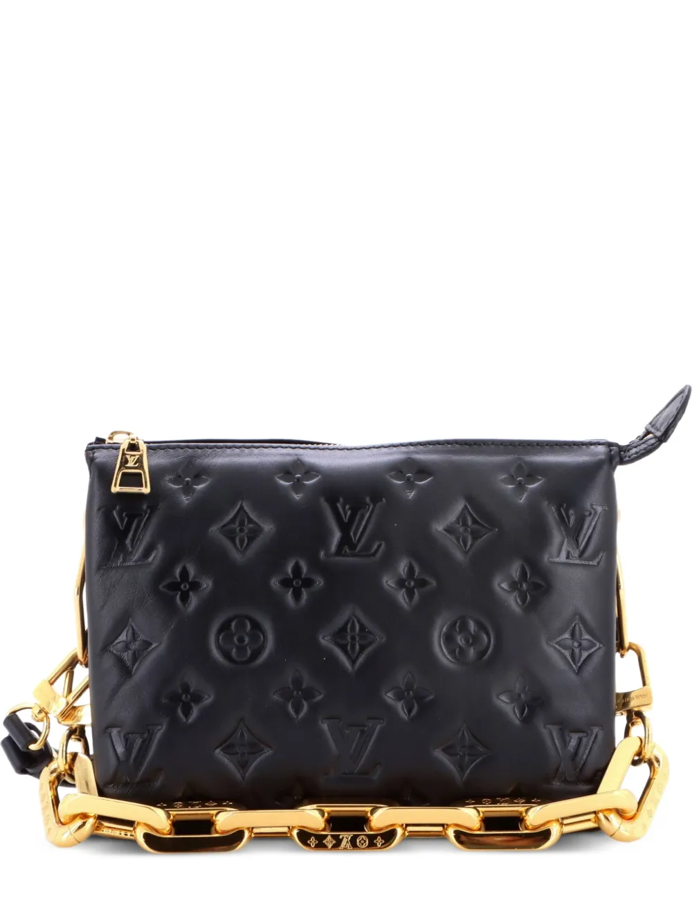 Louis Vuitton Pre-Owned Coussin Bag Monogram Embossed Lambskin BB crossbody bag - Black