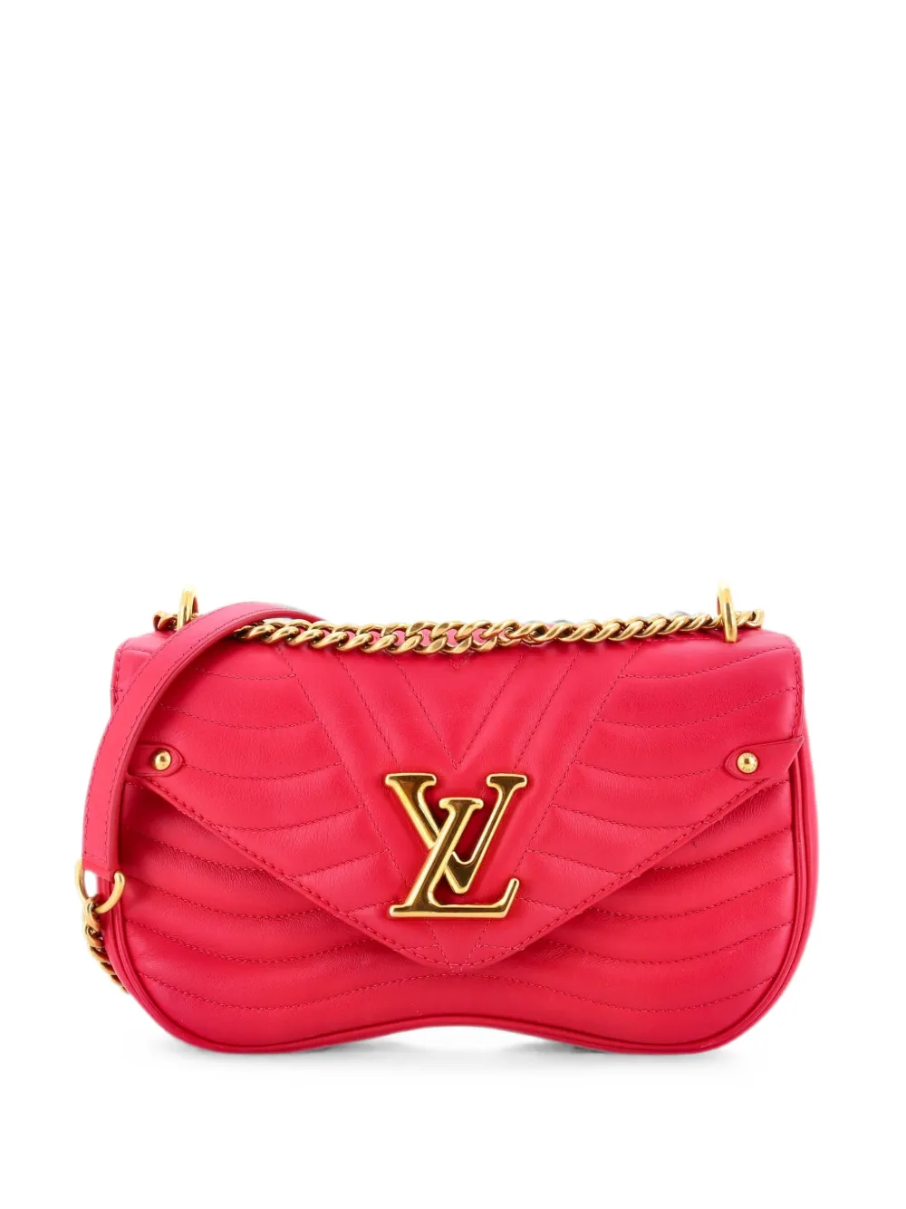 Louis Vuitton Pre-Owned New Wave Chain Bag Quilted Leather MM crossbody bag - Rosa