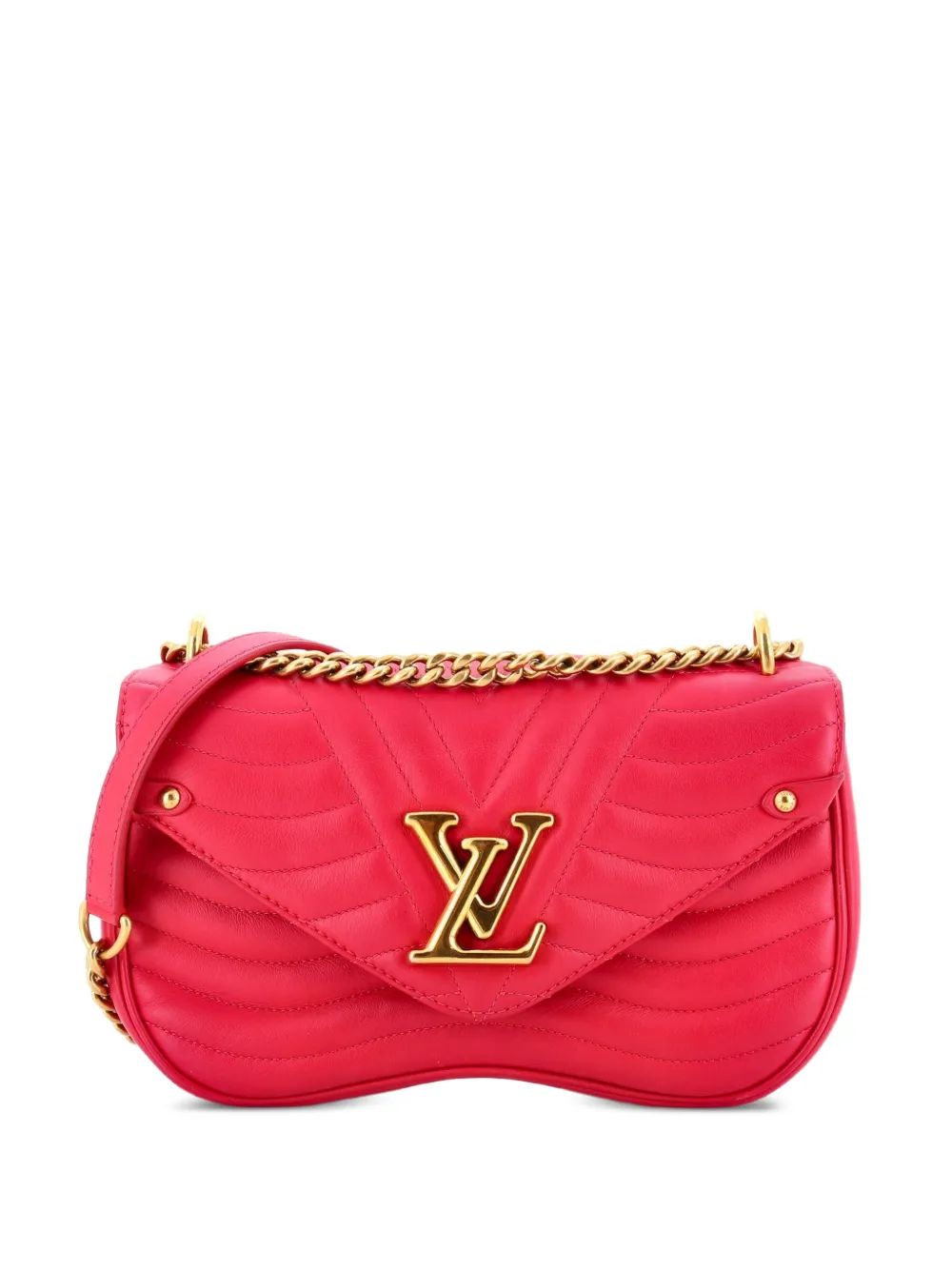 Louis Vuitton Pre-Owned New Wave Chain Bag Quilted Leather MM crossbody bag - Pink