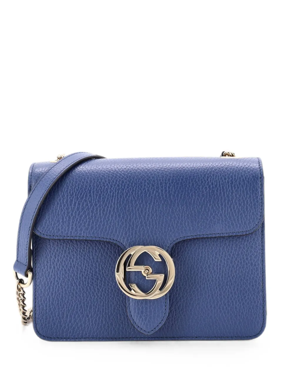 Gucci Pre-Owned Interlocking Leather Small shoulder bag - Blau