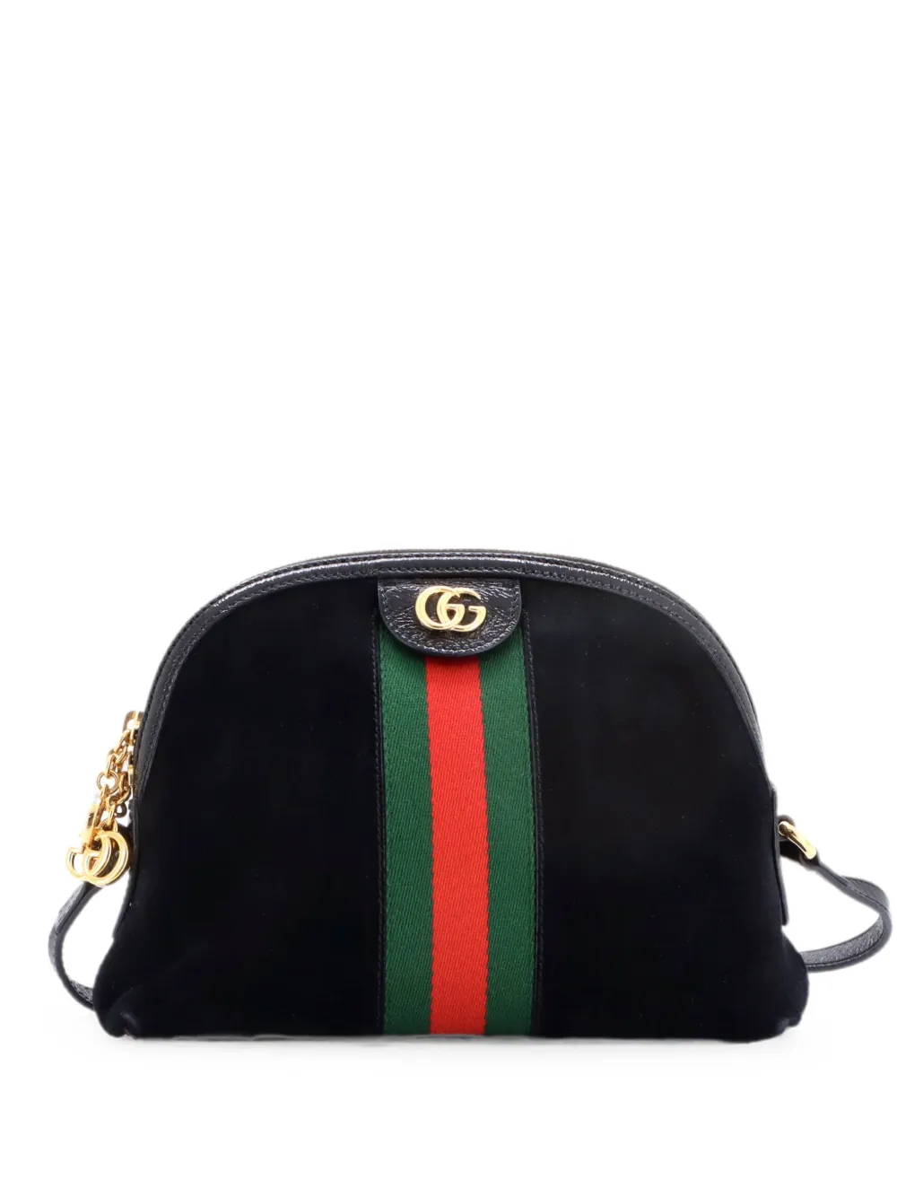 Gucci Pre-Owned Ophidia Dome Shoulder Bag Suede Small crossbody bag - Schwarz