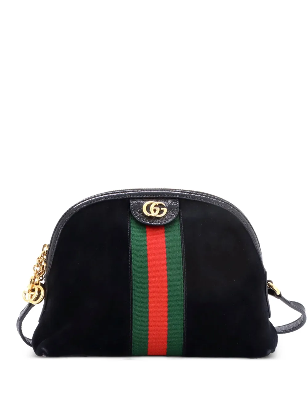 Gucci Pre-Owned Ophidia Dome Shoulder Bag Suede Small crossbody bag - Schwarz