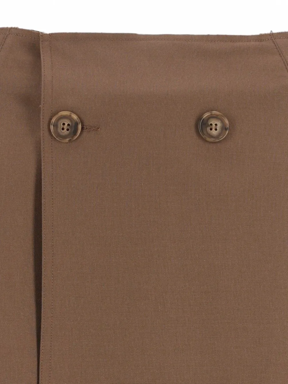 MM6 Maison Margiela Midi-rok met knoopdetail Bruin