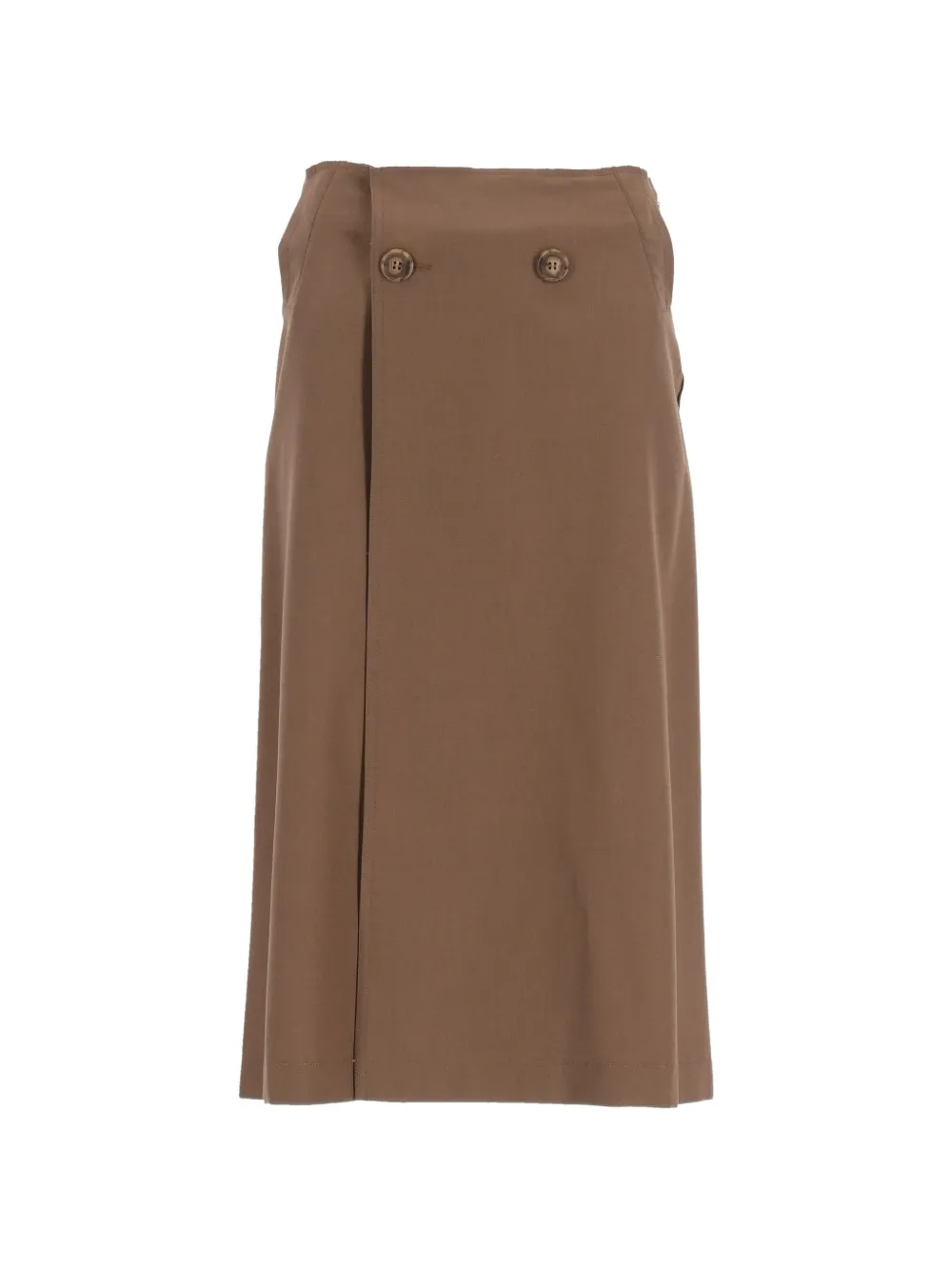MM6 Maison Margiela button-detail midi skirt - Marrone