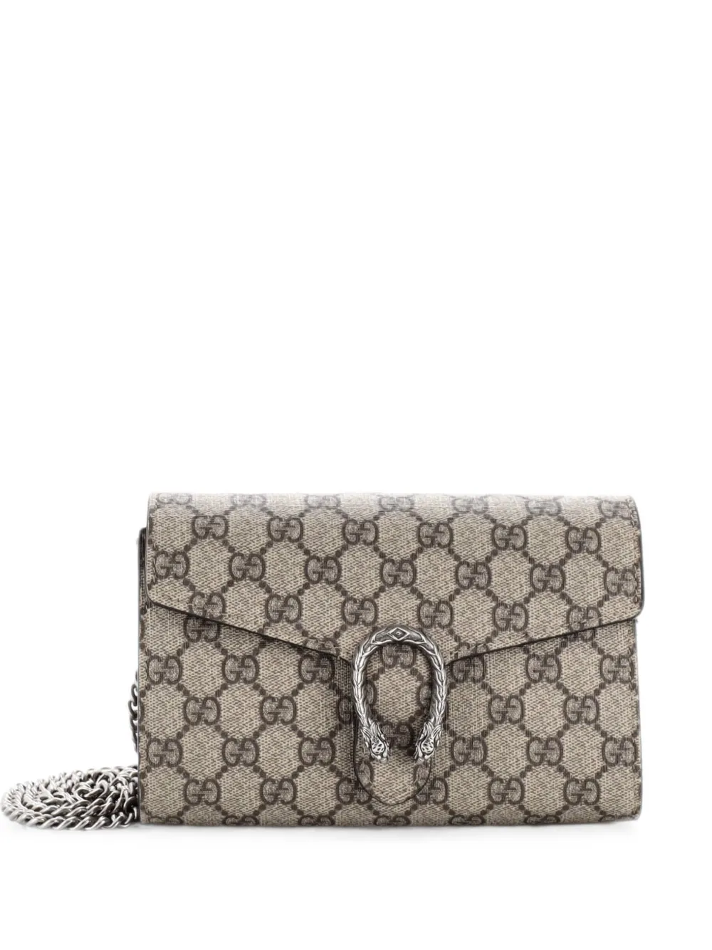 Gucci Pre-Owned Dionysus Chain Wallet GG Coated Canvas Small crossbody bag - Marrone