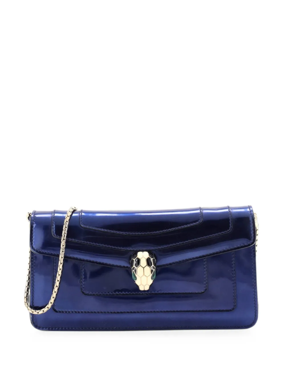 Bvlgari Pre-Owned Serpenti Forever Patent Medium shoulder bag - Blau