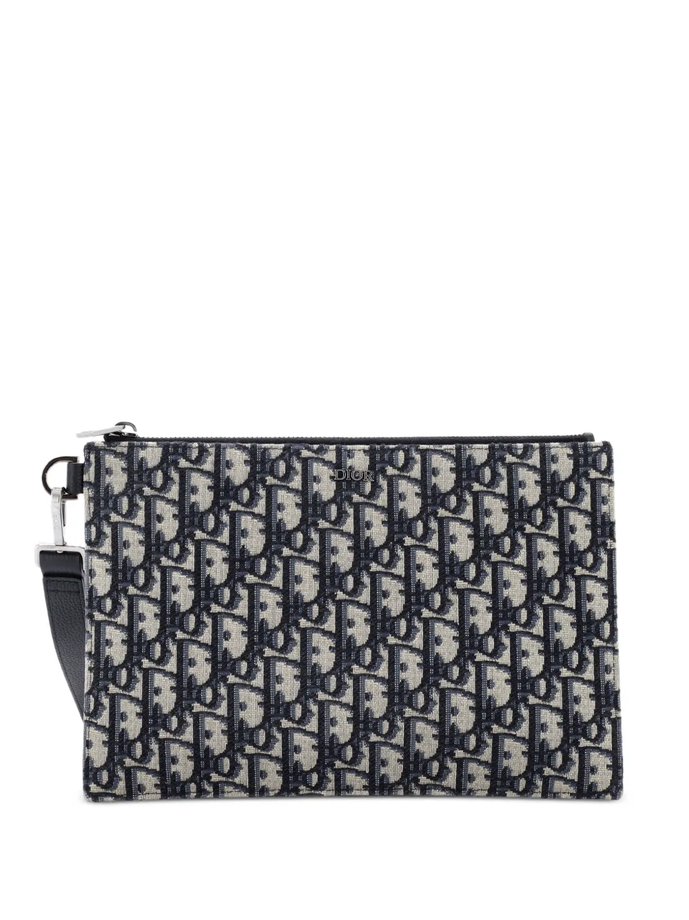 Christian Dior Pre-Owned A5 Pouch Clutch aus Oblique-Canvas mit Reißverschluss - Blau