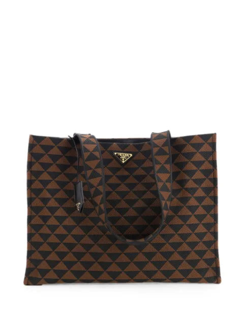 Prada Pre-Owned Symbole Shopper Jacquard Horizontal tote bag