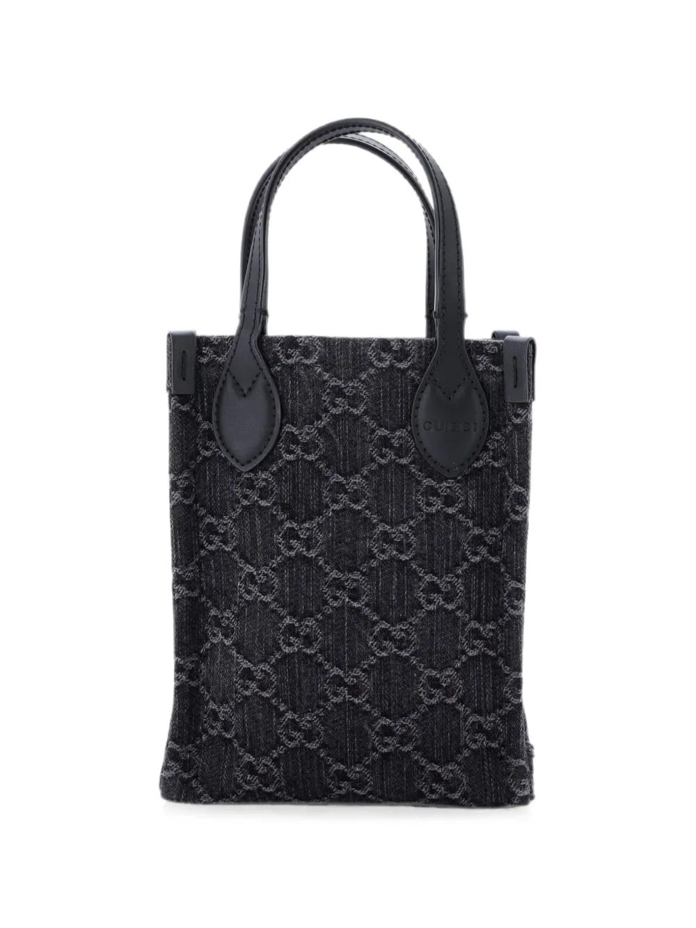 Gucci Pre-Owned Vertical GG Denim Mini tote bag - Nero