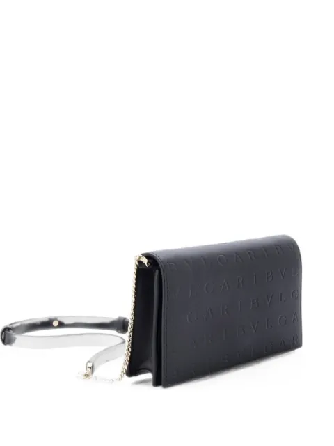 Bvlgari Pre-Owned bolsa crossbody Infinitum de piel con logo en relieve y cadena