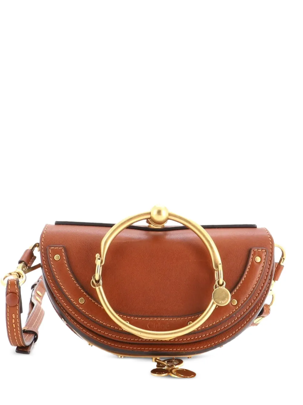Chloé Pre-Owned Nile Leather Mini crossbody bag - Marrone