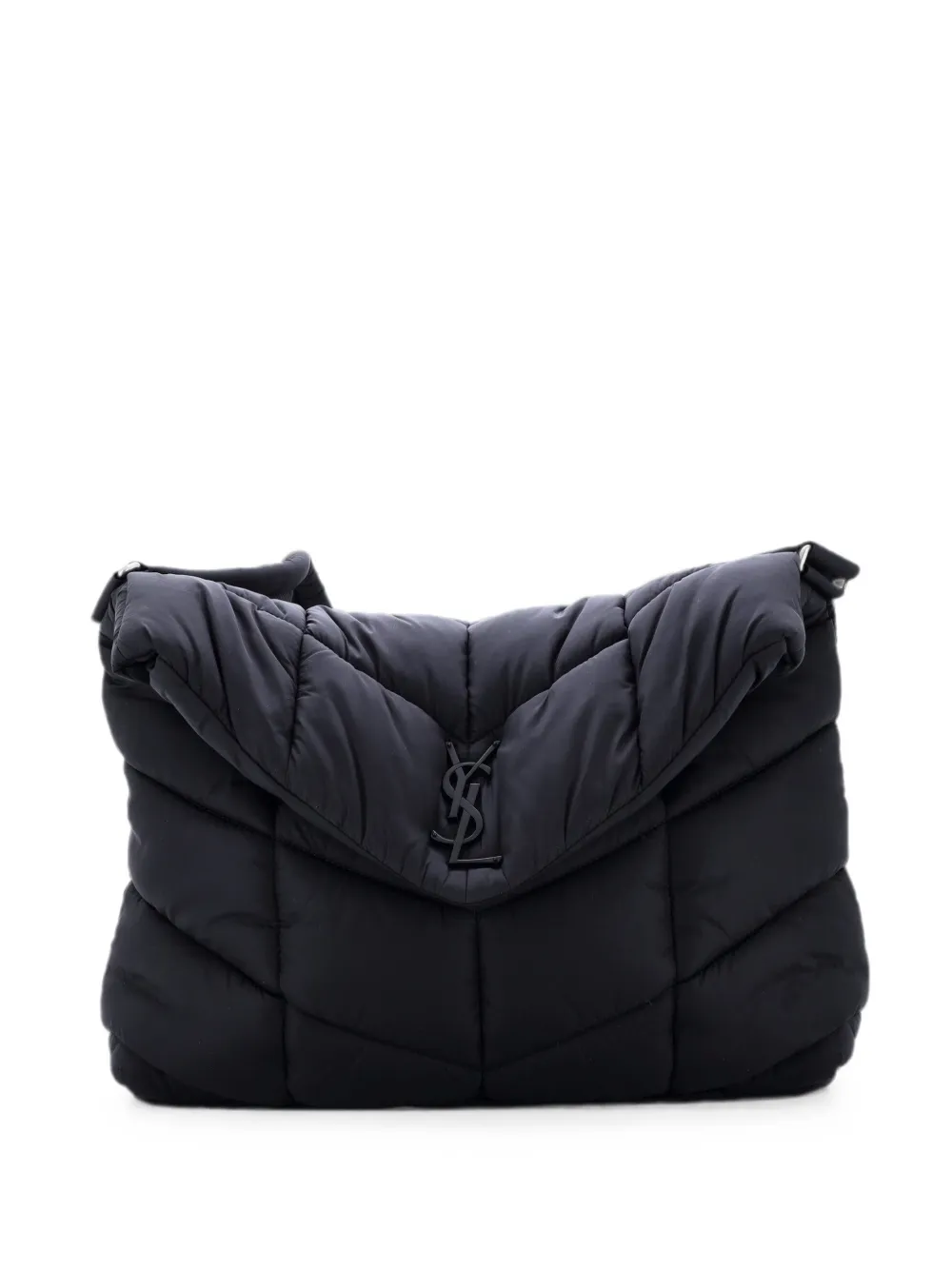 Saint Laurent Pre-Owned Loulou Puffer Messenger Bag Quilted Econyl shoulder bag - Nero