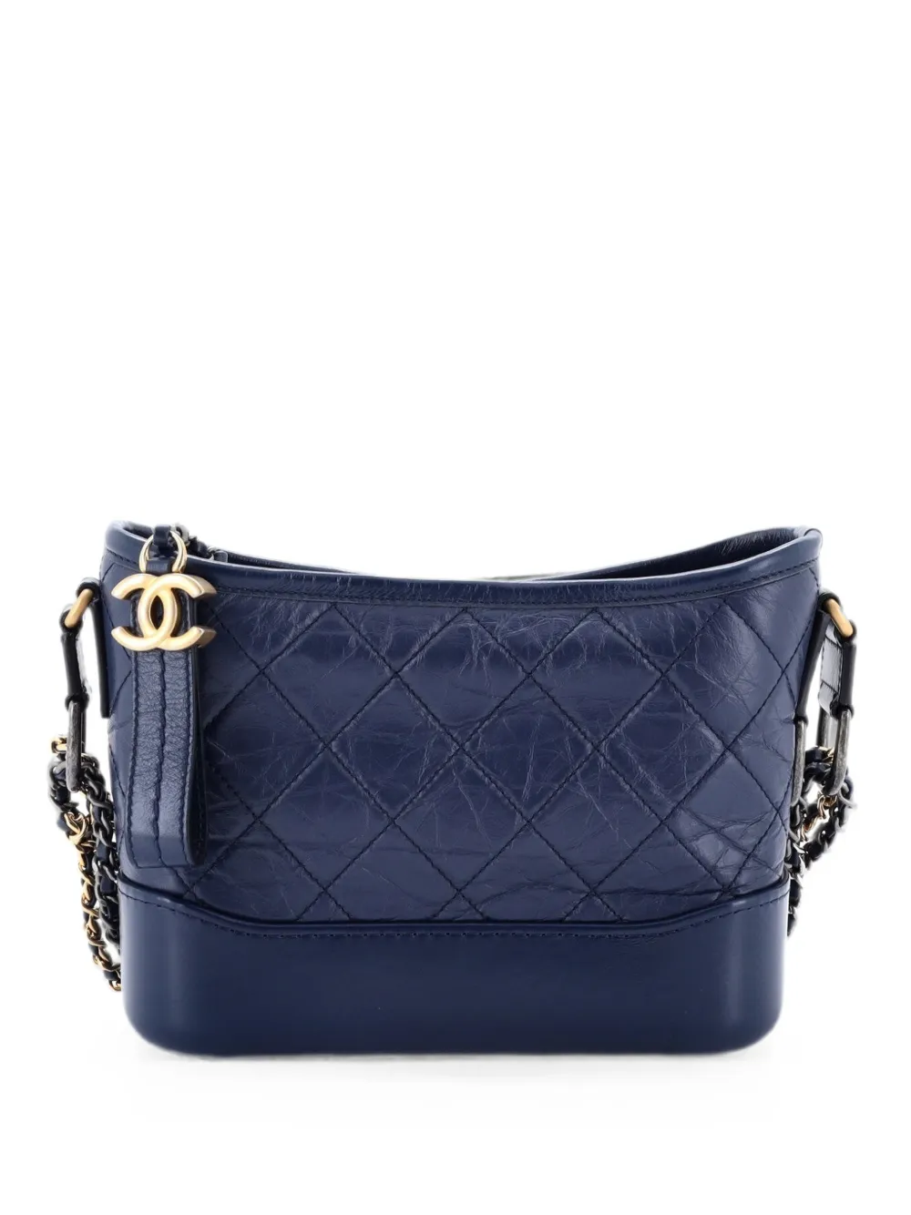 CHANEL Pre-Owned Gabrielle Quilted Aged Calfskin Small hobo bag - Blu