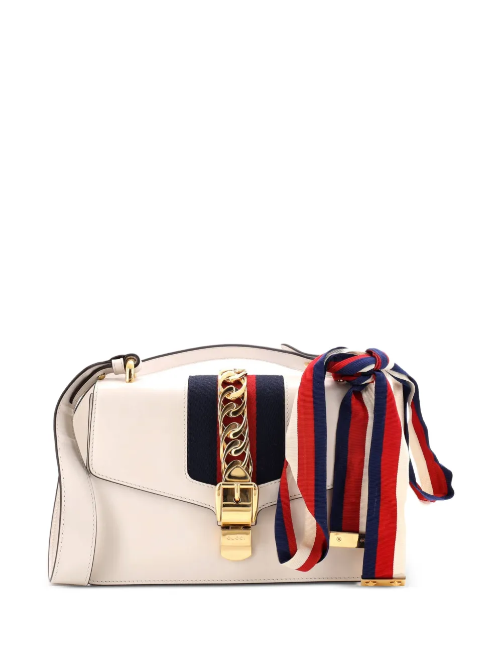 Gucci Pre-Owned Sylvie Leather Small shoulder bag - Bianco
