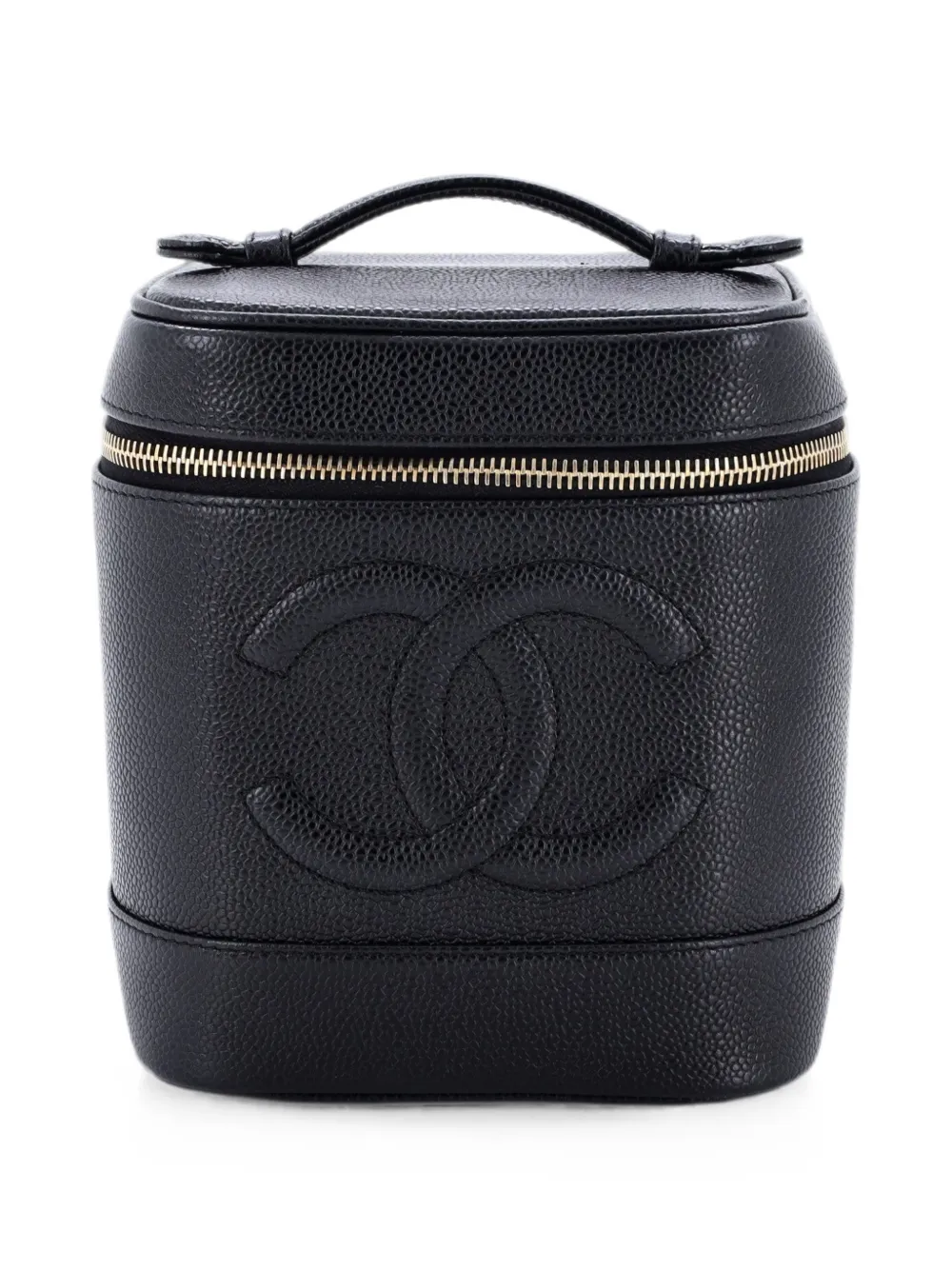 CHANEL Pre-Owned Timeless Cosmetic Case Caviar Tall pouch - Nero