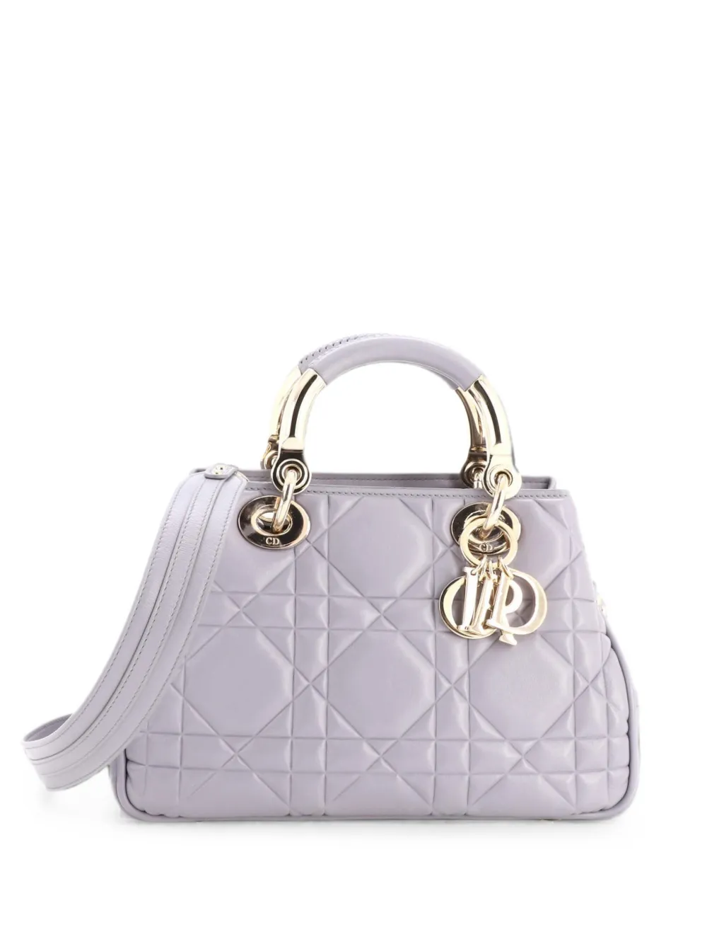 Christian Dior Pre-Owned Lady 95.22 Bag Cannage Embossed Leather Small crossbody bag - Grigio